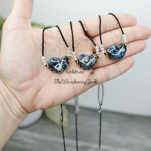 Adjustable Nautilus Shell Necklace, Ceramic Jewelry, Boho Chic, 16-19"